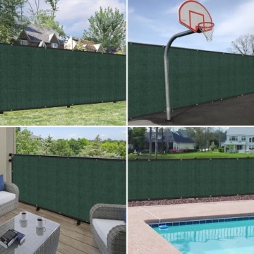 Privacy Fence Screen 6'x50' Heavy Duty Green Mesh