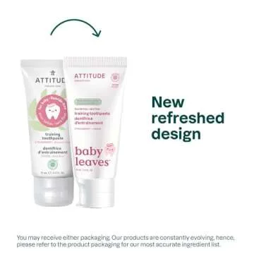 Attitude Baby and Child Fluoride-Free Training Toothpaste, Naturally Derived Ingredients, Vegan, EWG...