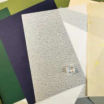 Prstincol 30 Pcs Scrapbook Paper Textured Paper, A4 Craft Scrapbooking Paper Mulberry Paper Special Paper Decorative Paper for Scrapbooking, Art Journaling, Card Making