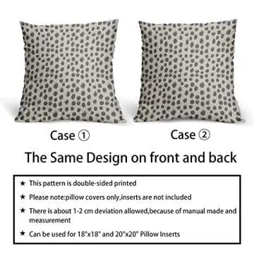 Stylish Grey Gray Cream Pillow Covers - Boho Design Set