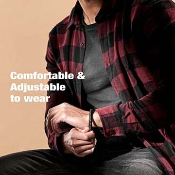 Mens Gifts Valentines Day Gifts for Boyfriend I Love You Gifts for Men Him Morse Code Anniversary Br...