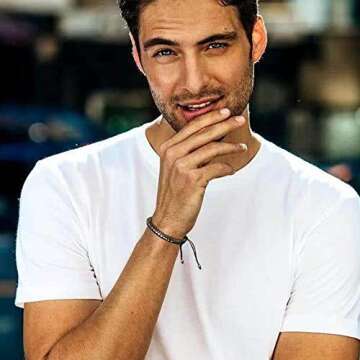 Mens Gifts Valentines Day Gifts for Boyfriend I Love You Gifts for Men Him Morse Code Anniversary Bracelets Gifts for Husband Inspirational Mens Bracelets Dad Gifts from Daughter Jewelry