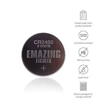 EmazingLights CR2450 Batteries 3 Volt Lithium Coin Cell 3V Button Battery (20 Pack)