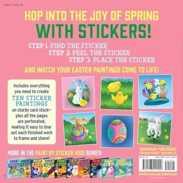 Paint by Sticker Kids Easter Fun for Ages 4-8