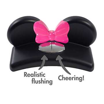 The First Years Disney Minnie Mouse Potty Training Toilet and Toddler Toilet Seat - Toilet Training Potty with Fun Flushing and Cheering Sounds,Pink