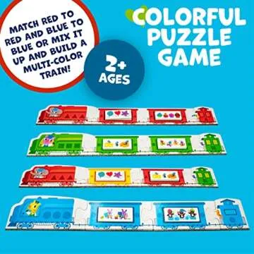 Peaceable Kingdom Games for Parents & Their 2-Year-olds: Chugga Choo – Color-Learning Puzzle Game ...