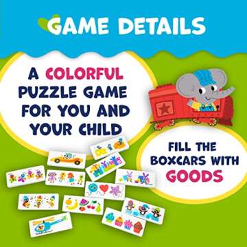 Peaceable Kingdom Games for Parents & Their 2-Year-olds: Chugga Choo – Color-Learning Puzzle Game – 32pc Learning Game for Toddlers