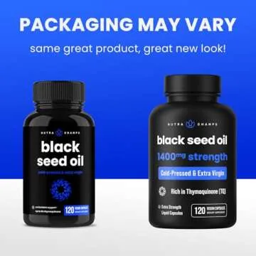 NutraChamps 1400mg Vegan Black Cumin Seed Oil Capsules