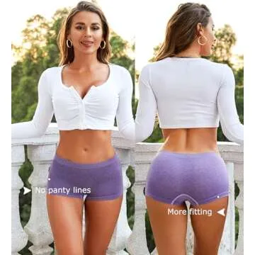 Comfortable Women's Seamless Boyshorts Underwear Pack