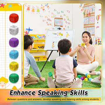 Engaging 12 Pcs Learning Conversation Cubes for All Ages