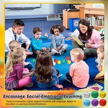 Engaging 12 Pcs Learning Conversation Cubes for All Ages
