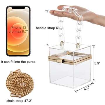 SharPlus White Beaded Pearl Bucket Handbag for Women, Small Tube Clutch Purse Evening Bag for Bridal...