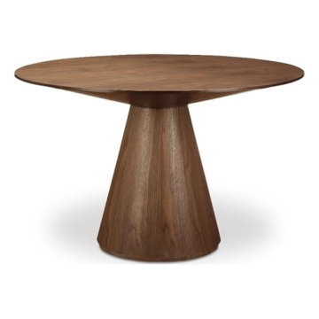 Moe's Home Collection Otago Round Dining Table - Solid Walnut Wood Design