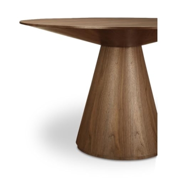 Stylish Walnut Round Dining Table for Family Gatherings