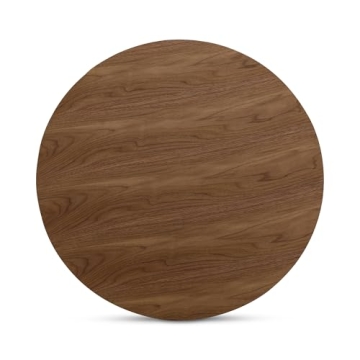 Stylish Walnut Round Dining Table for Family Gatherings