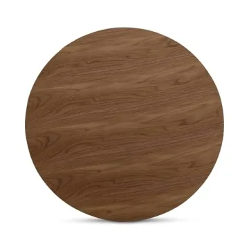 Stylish Walnut Round Dining Table for Family Gatherings