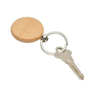 DIY Wooden Keychain Blanks - Customizable Craft Supplies