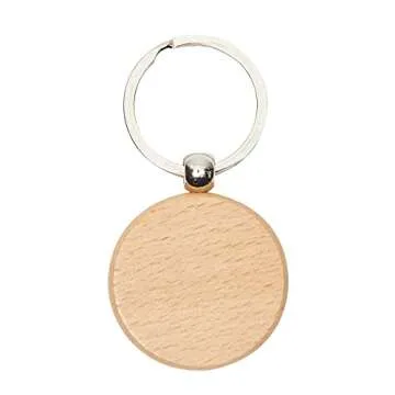 DIY Wooden Keychain Blanks - Customizable Craft Supplies