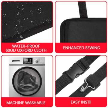 BESULEN Car Trunk Organizer, Hanging Cargo Bag with Large Pockets, Zippers Detachable Seat Back Storage with Lids, Equipped with Elastic Net, Foldable Space Saving Expert for Car, SUV, Van (Black)