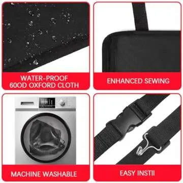 BESULEN Car Trunk Organizer, Hanging Cargo Bag with Large Pockets, Zippers Detachable Seat Back Storage with Lids, Equipped with Elastic Net, Foldable Space Saving Expert for Car, SUV, Van (Black)