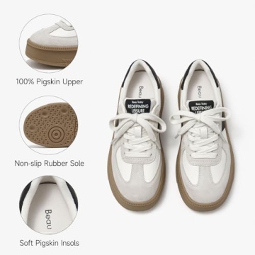 Stylish BEAU TODAY Women's Platform Sneakers for Everyday Wear