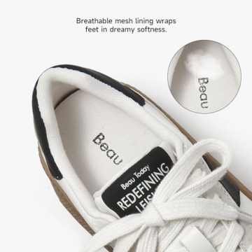 Stylish BEAU TODAY Women's Platform Sneakers for Everyday Wear