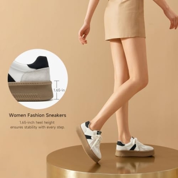Stylish BEAU TODAY Women's Platform Sneakers for Everyday Wear