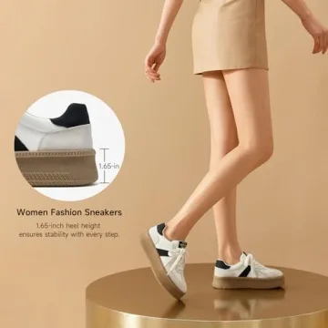 Stylish BEAU TODAY Women's Platform Sneakers for Everyday Wear