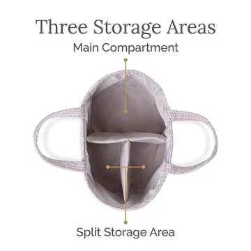 Natemia Baby Diaper Caddy Organizer - Rope Nursery Basket - Woven Baby Storage Basket for Newborn - Woven Diaper Caddy