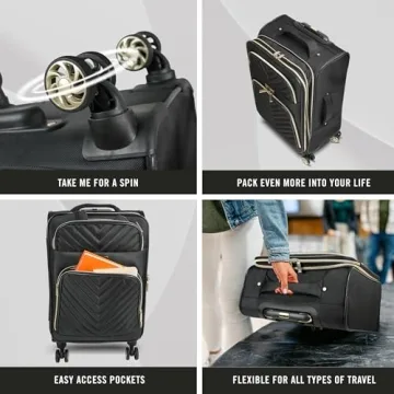 Kenneth Cole REACTION Chelsea Quilted Luggage - 20-Inch Carry-On