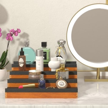 Stylish 4-Tier Cologne Organizer for Men and Valuables