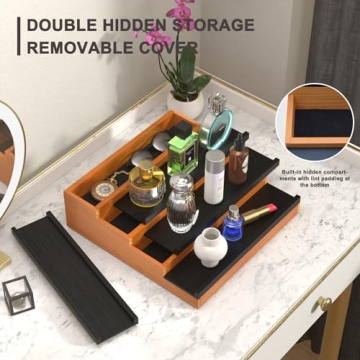 Stylish 4-Tier Cologne Organizer for Men and Valuables