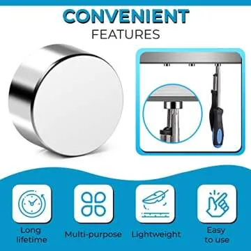 Grtard 63mm Neodymium Magnets 60 Pack for Crafts & Office