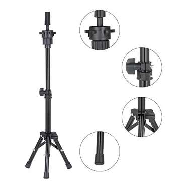 Anself + Tripod for Hairdressing Head to Stand On A Table