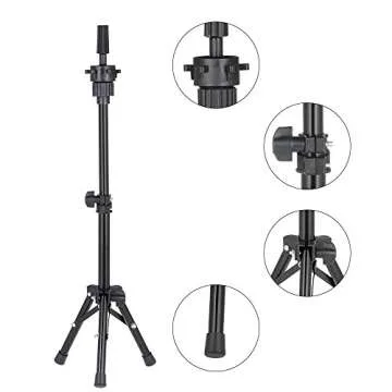 Anself + Tripod for Hairdressing Head to Stand On A Table