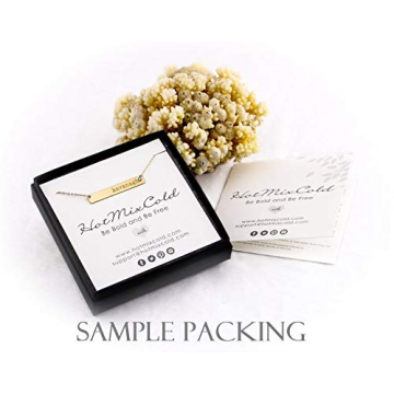 Personalized Small Gold Fill Bar Necklace for All Occasions