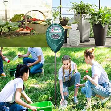 XLUX Long Probe Deep Use Soil Moisture Meter, Water Monitor Indicator Sensor, Hygrometer for Outdoor Indoor Large Pot Plants, Flower, Gardening, Farming