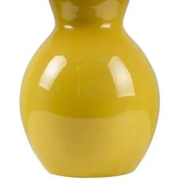 BoutiqueRugs Salgareda Boho Ceramic and Jute Bedside Table Lamp for Bedroom Nightstand - End Side Lighting for Living Room - Shade Rattan - Mustard, Beige - 15" H