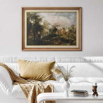 SIGNFORD Framed Autumn Forest Wall Art - 26x36 Inches