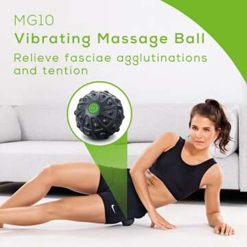 Beurer 2 Vibrating Settings Massage & Therapy Mobility Ball for Trigger Point Massage, Black,MG10
