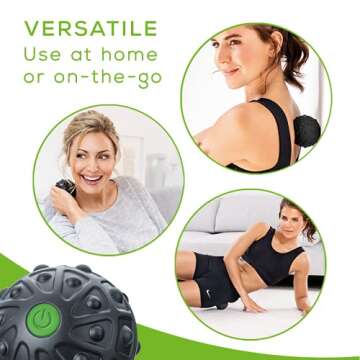 Beurer 2 Vibrating Settings Massage & Therapy Mobility Ball for Trigger Point Massage, Black,MG10
