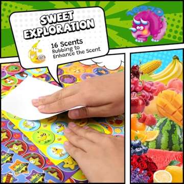 HORIECHALY Scratch and Sniff Stickers - 720+ Scented Stickers for Kids