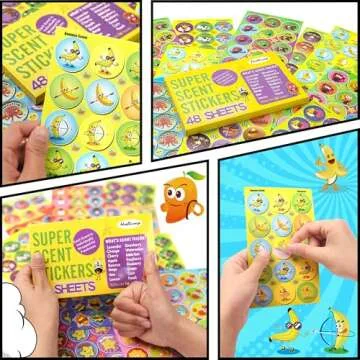 HORIECHALY Scratch & Sniff Stickers - 720+ Scented Fun