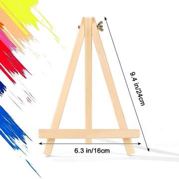 26 Pack 9 Inch Portable Wooden Easels - Perfect for Art & Crafts