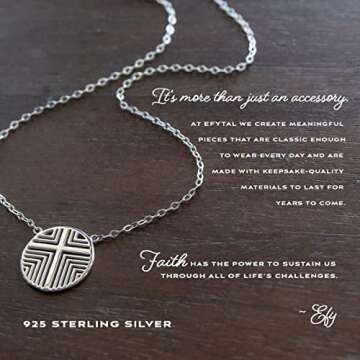 EFYTAL Confirmation Gifts For Teen Girls, Sterling Silver Cross Necklace for Women, First Communion ...