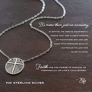 EFYTAL Confirmation Gifts For Teen Girls, Sterling Silver Cross Necklace for Women, First Communion ...
