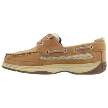 Sperry boys Lanyard footwear, Dark Tan/Navy, 4.5 Big Kid US