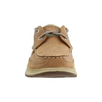 Sperry boys Lanyard footwear, Dark Tan/Navy, 4.5 Big Kid US
