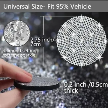 Stylish Rhinestone Car Coasters for Any Vehicle