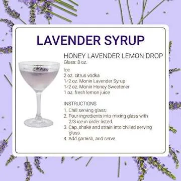 Monin Lavender Syrup Box Set - Great for Cocktails & Sodas